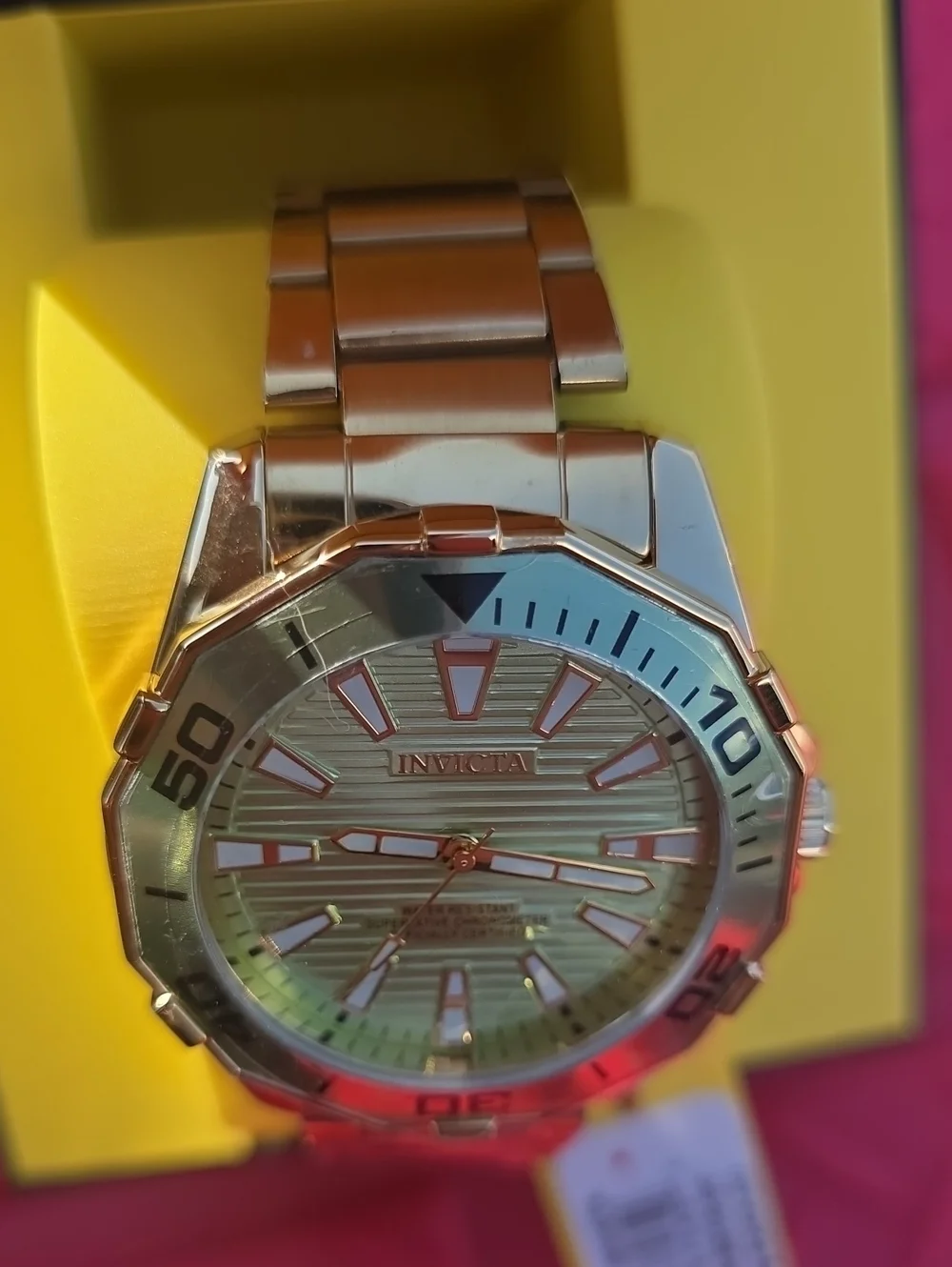 420.  Invicta Diver Meridian Men's Watch - 46mm. Gold (69240)